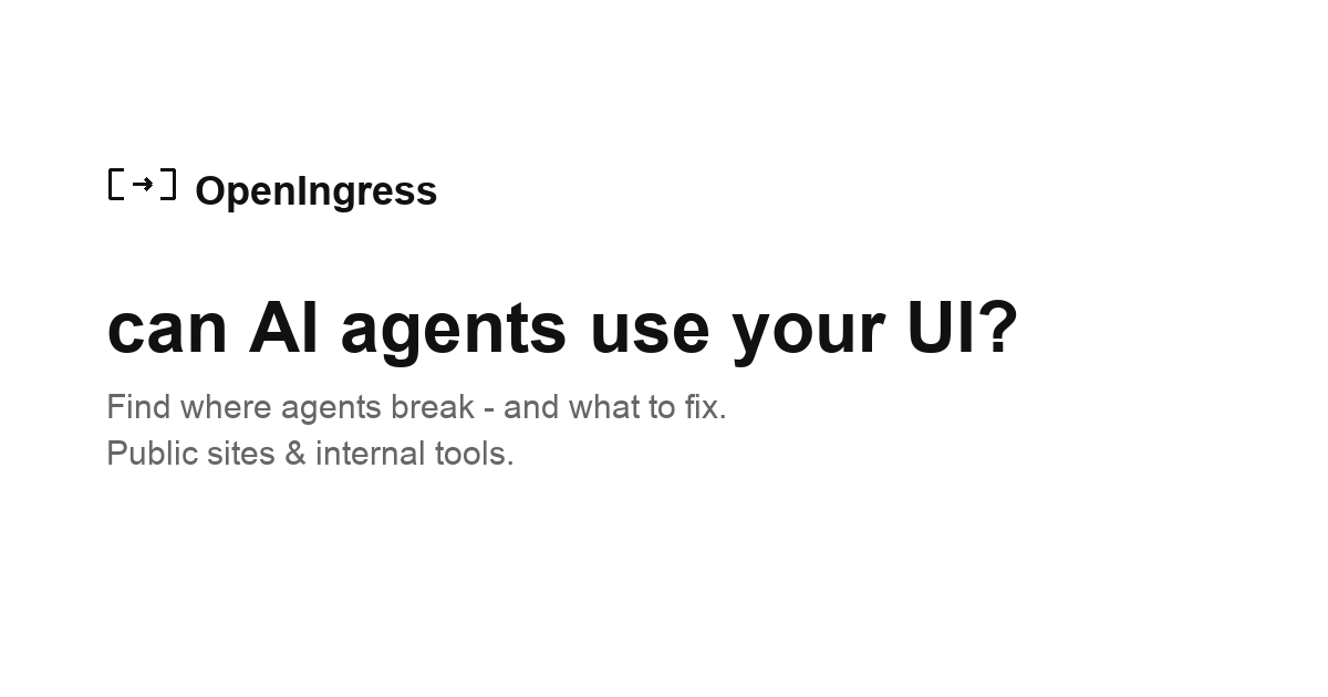 OpenIngress website preview